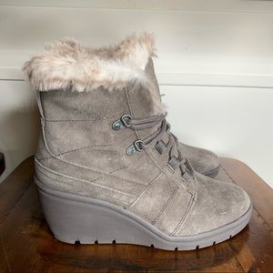 Cat Harper Fur Wedge Boot 